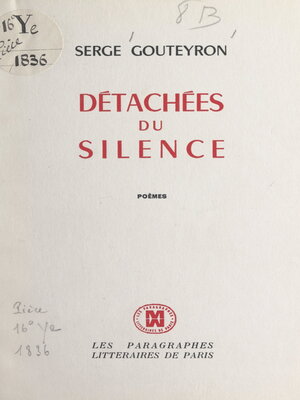 cover image of Détachées du silence